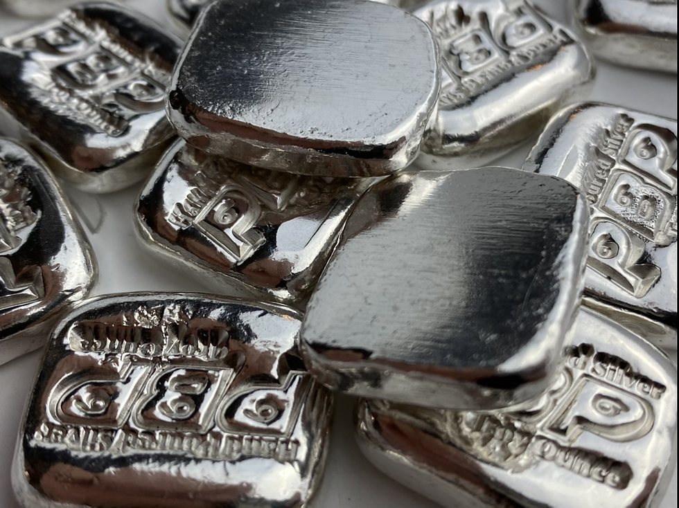 Thumbnail: 1 OZT “BEAR BASICS” hand poured silver 