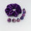 Thumbnail: Royal Purple Velvet Scrunchie Dice Bag