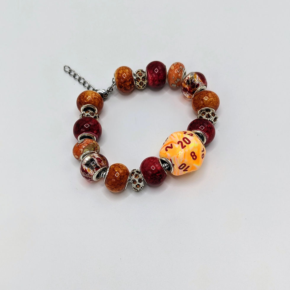 Thumbnail: Sunburst/red D20 Bracelet