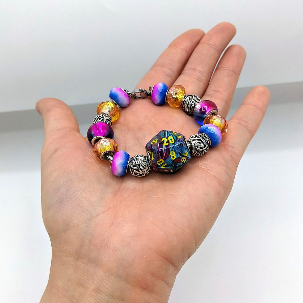 Thumbnail: Mosaic/yellow D20 Bracelet