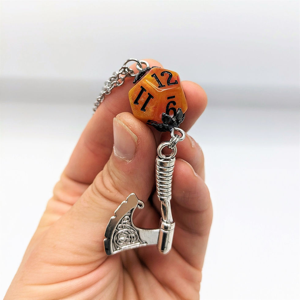 Thumbnail: Barbarian's Greataxe D12 Pendant