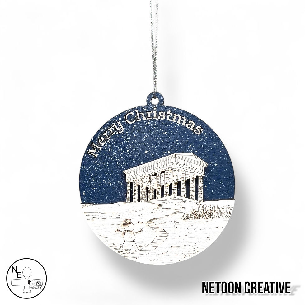 Thumbnail: Penshaw monument bauble Christmas decoration netoon creative