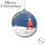 Thumbnail: Hand painted Herd Groyne Lighthouse Christmas bauble with snowy South Shields design.