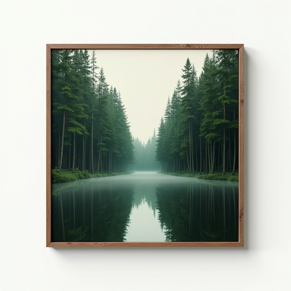 Reflejo Espejado Bosque