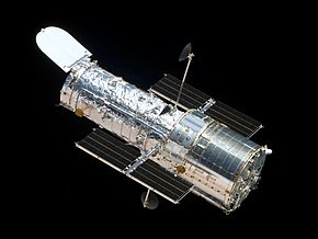 Image du Hubble Space Telescope (HST) prise depuis la navette spatiale Atlantis lors d'une mission d'entretien en 2009. Source : NASA/Hubblesite