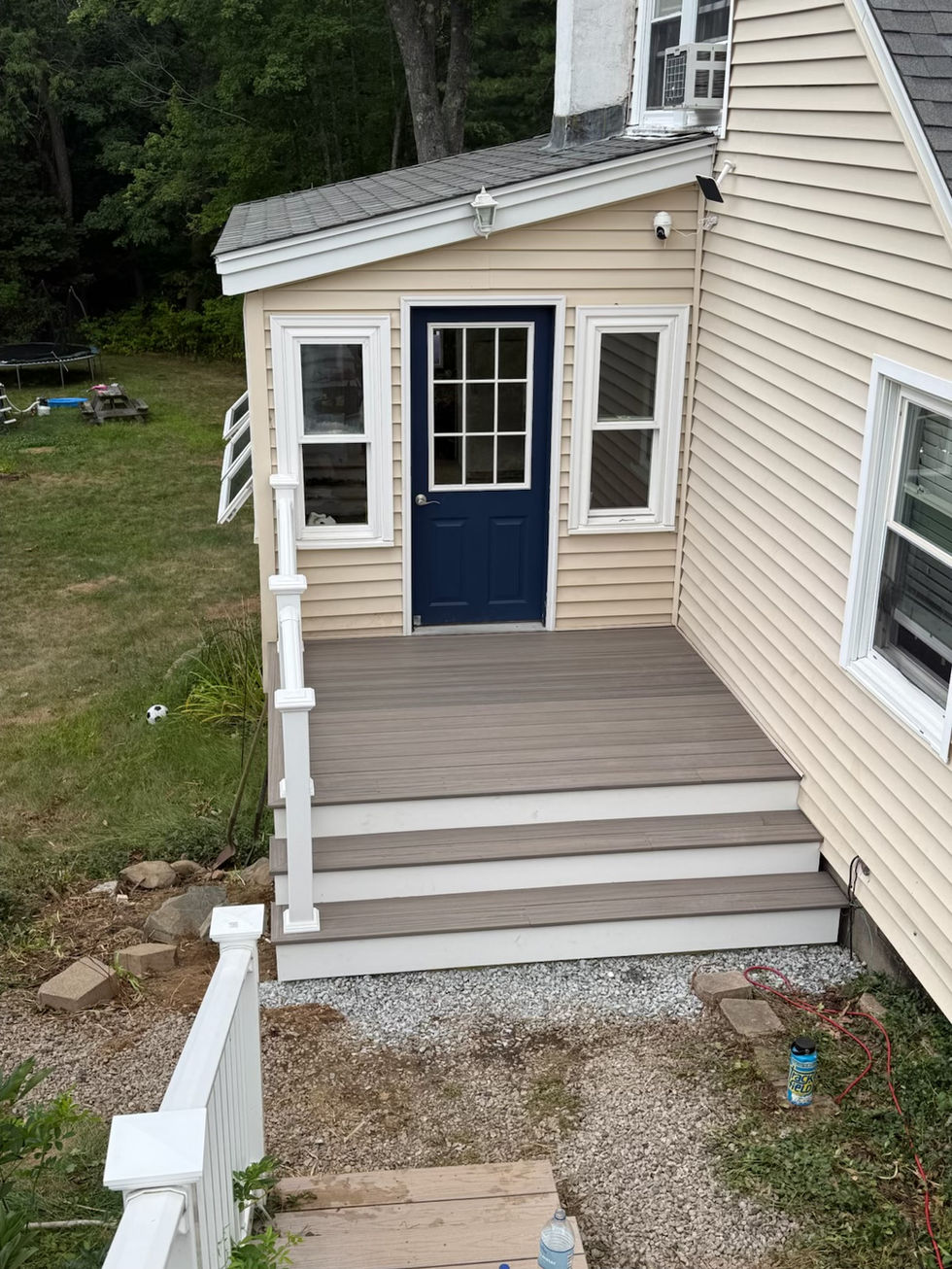 Custom built deck from scratch after complete demo.