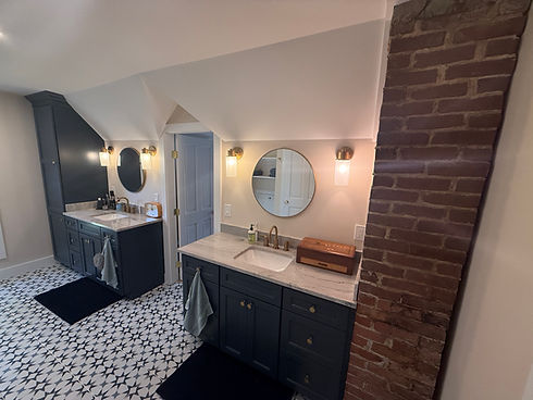 Bathroom vanity and finish carpentry details