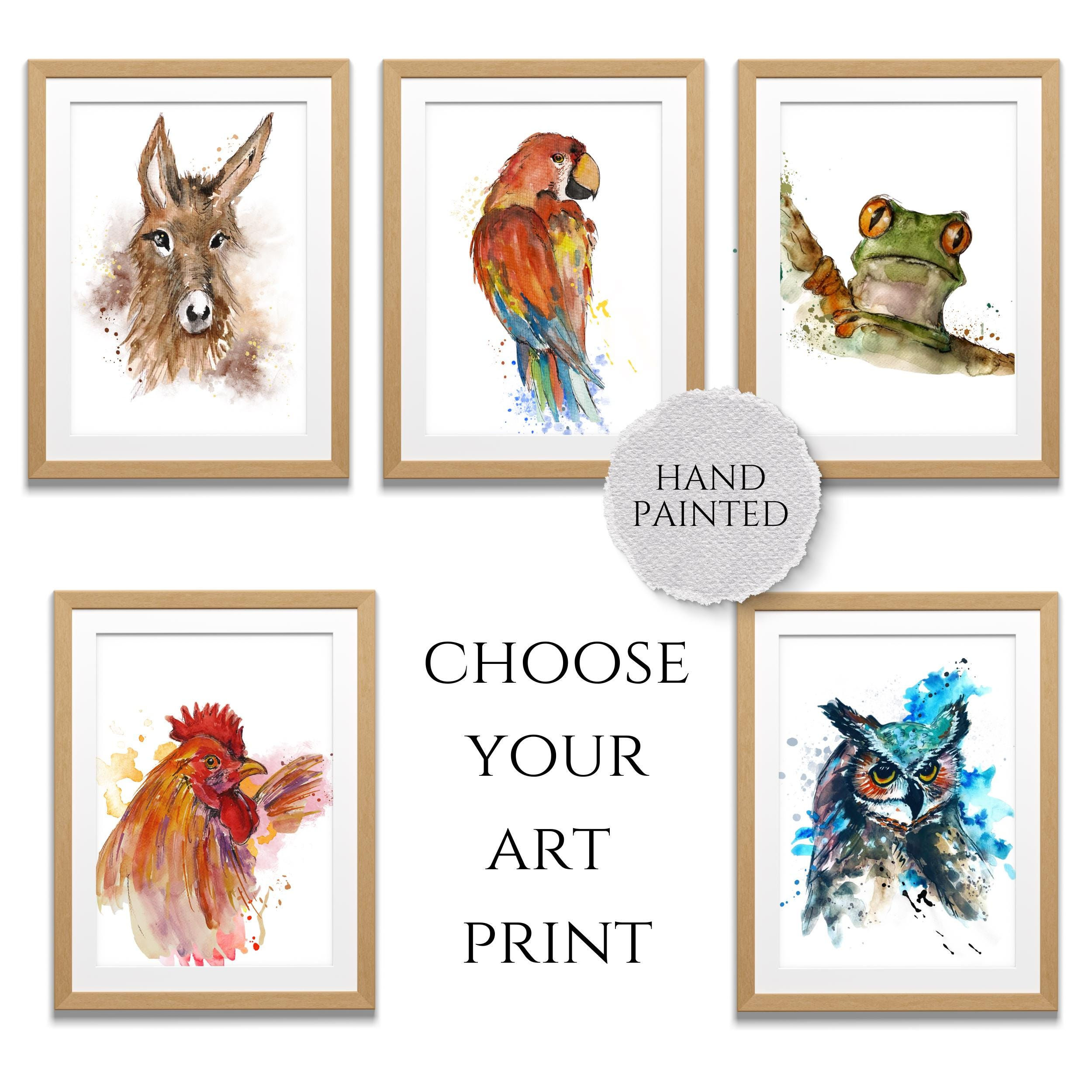 Watercolor Animals Art Prints ~ Choose Your Print
