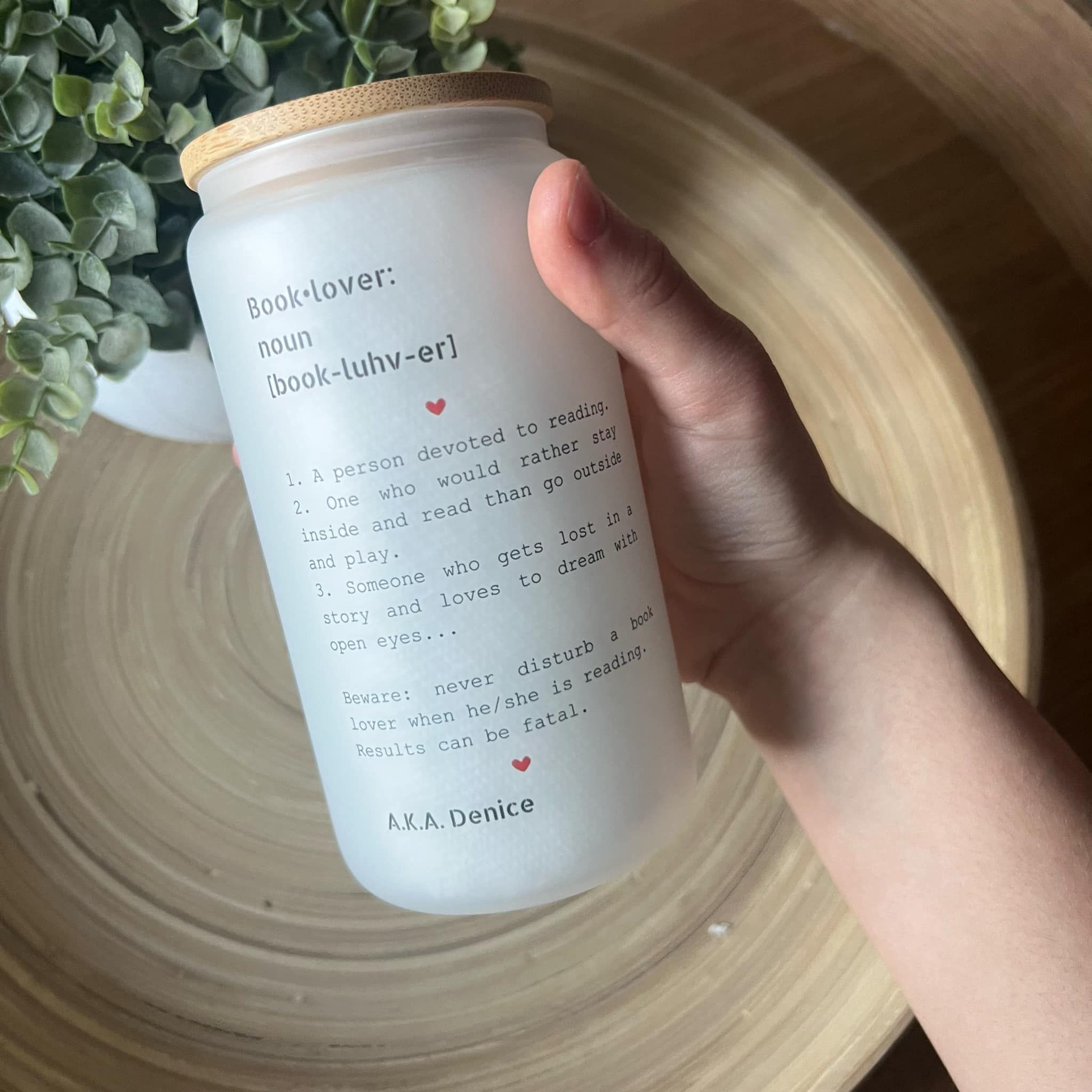 Book Lover Definition Glass 16oz Tumbler