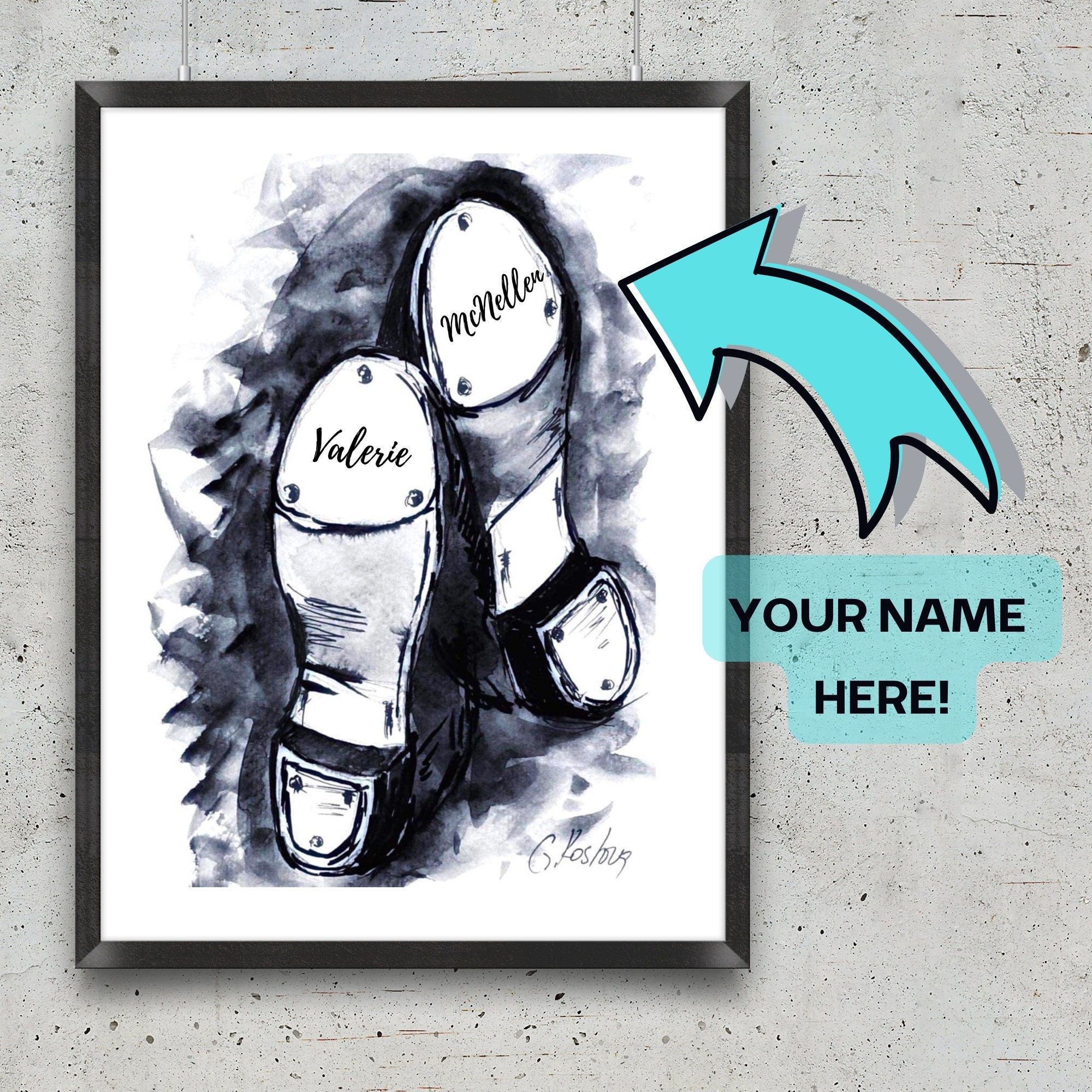 Custom Tap Shoes Art Print