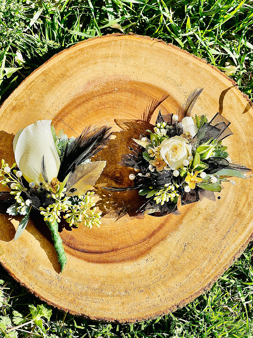 Thumbnail: Fresh/Silk Floral Custom Corsage & Boutonniere Bundle