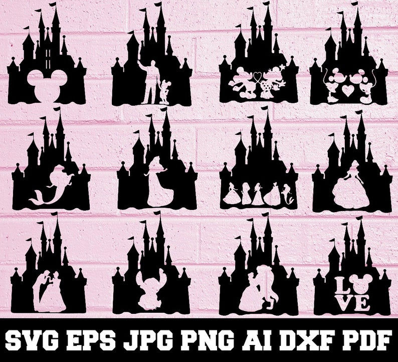 Disney Castle SVG - Disney SVG - Mickey Minnie SVG - Disney Castle Silhouette -