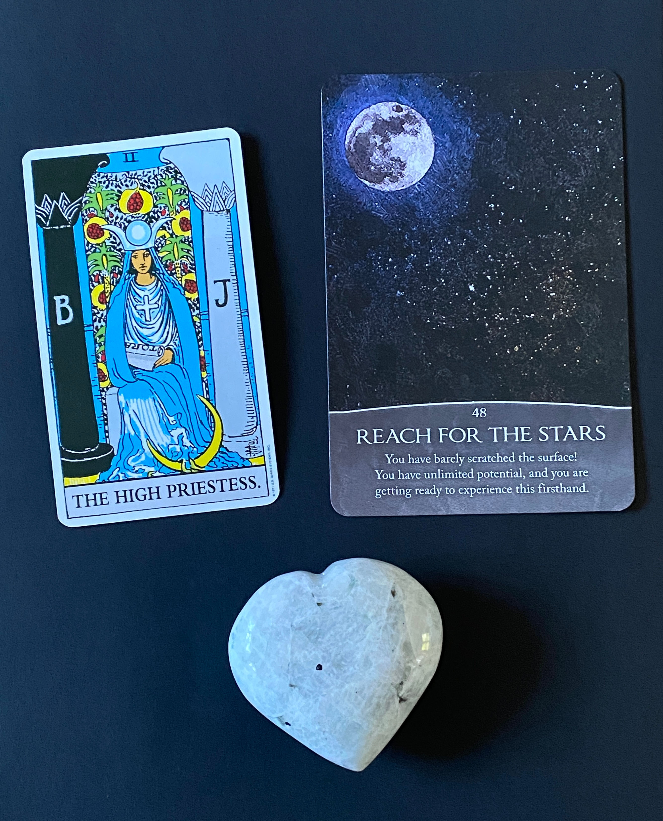 1 Tarot Card and 1 Oracle Card Reading with 1 Crystal Affirmation