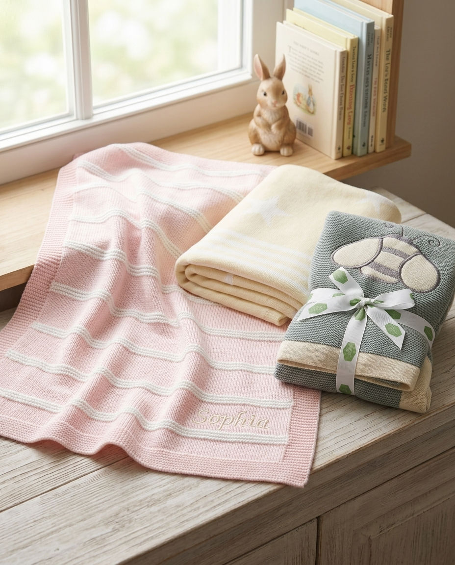Miniaturbild: Baby Kuscheldecke aus 100 % Baumwolle – Sanfte Geborgenheit für die Kleinsten