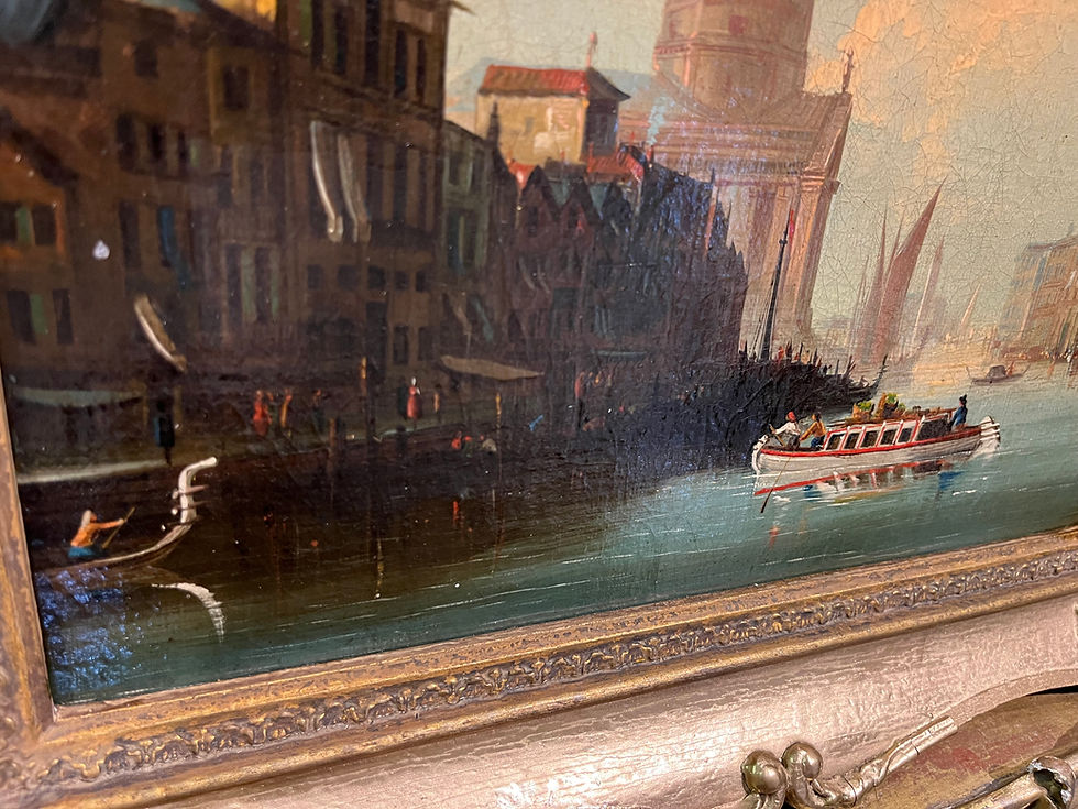 Thumbnail: OLD OIL PAINTING VENICE MASTER  CIRCA EARLY - MID 19TH CENTURY