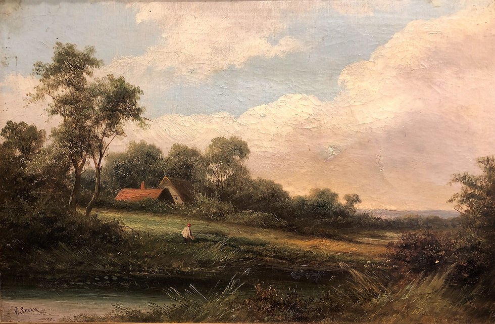 Thumbnail: OLD MASTER CIRCLE of JOHN CONSTABLE FINE OIL PAINTING 19th CENTURY GOLD