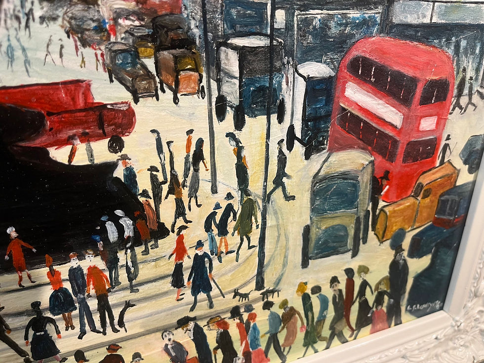 Thumbnail: OLD MASTER Signed L S LOWRY " Piccadilly Circus " OIL PAINTING 20th CENTUR