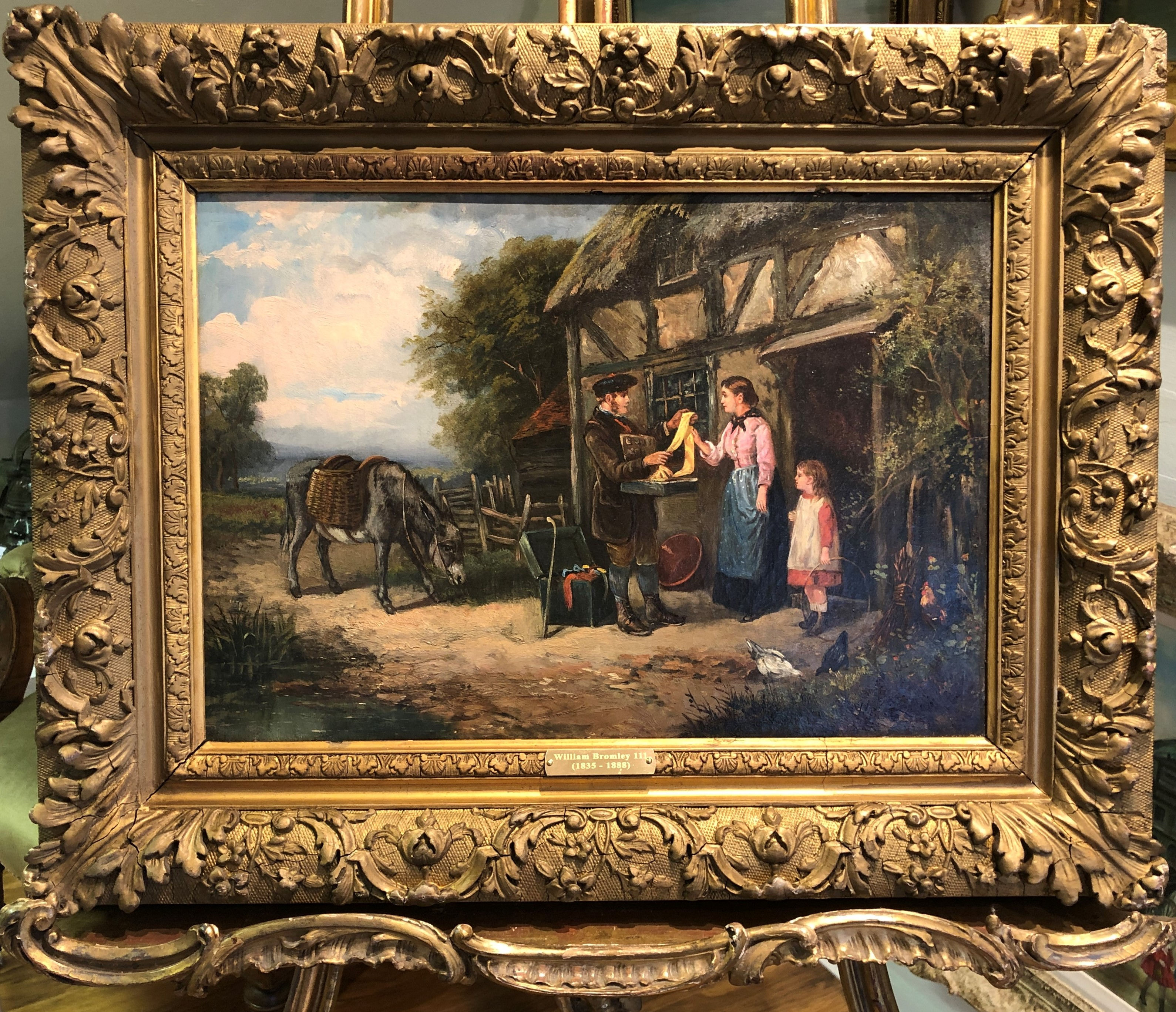 OIL PAINTING Antique 19th Century Fine Quality Piece GGF
