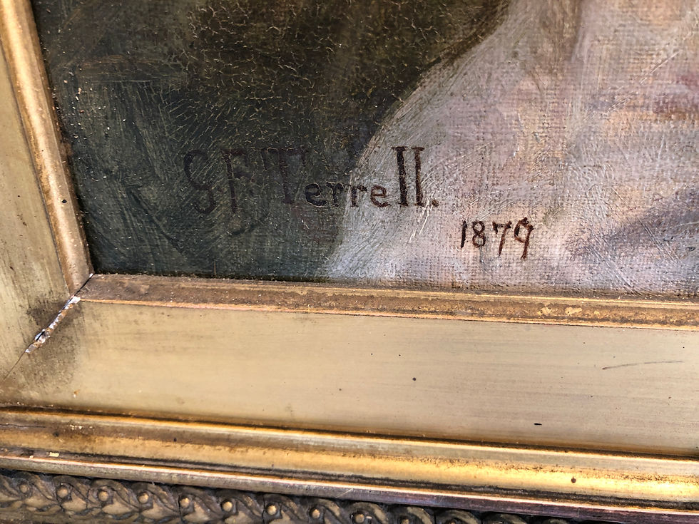 Thumbnail: OIL PAINTING By Georgina Koberwein Terrell  1853 - 1903 GOLD FRAME
