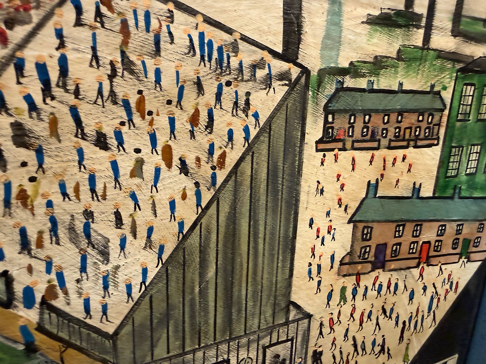 Thumbnail: OLD MASTER Style Signed L S Lowry "The Match " Oil Painting 20th Century
