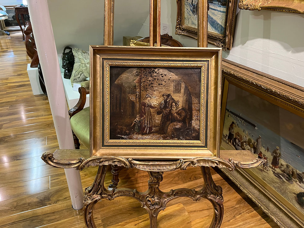 Thumbnail: OLD MASTER OIL PAINTING CONTINETAL SCHOOL18th / early 19th Century Gold Frame