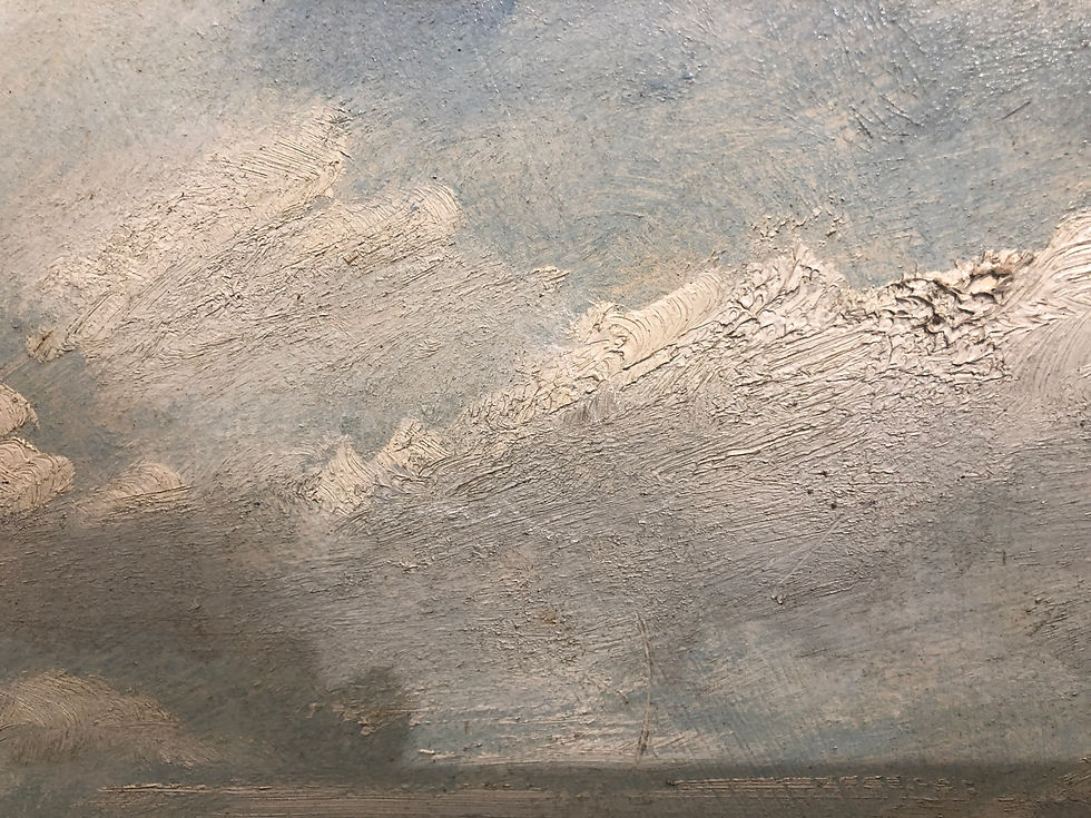 Thumbnail: OIL PAINTING  LARGE Circa 20TH CENTURY PORT SCENE 1968