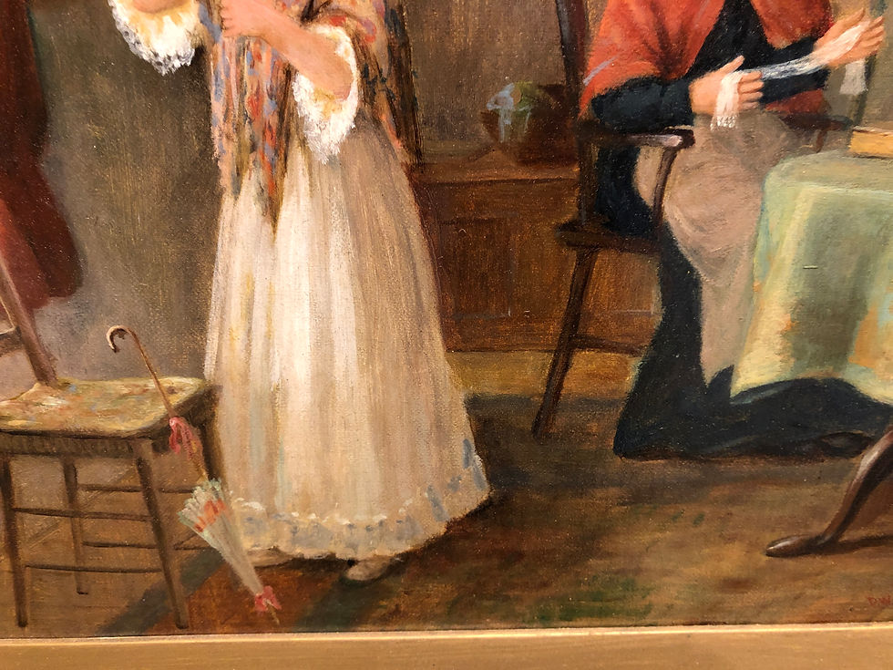 Thumbnail: OIL PAINTING Antique 19th Century Fine Quality Piece GGF
