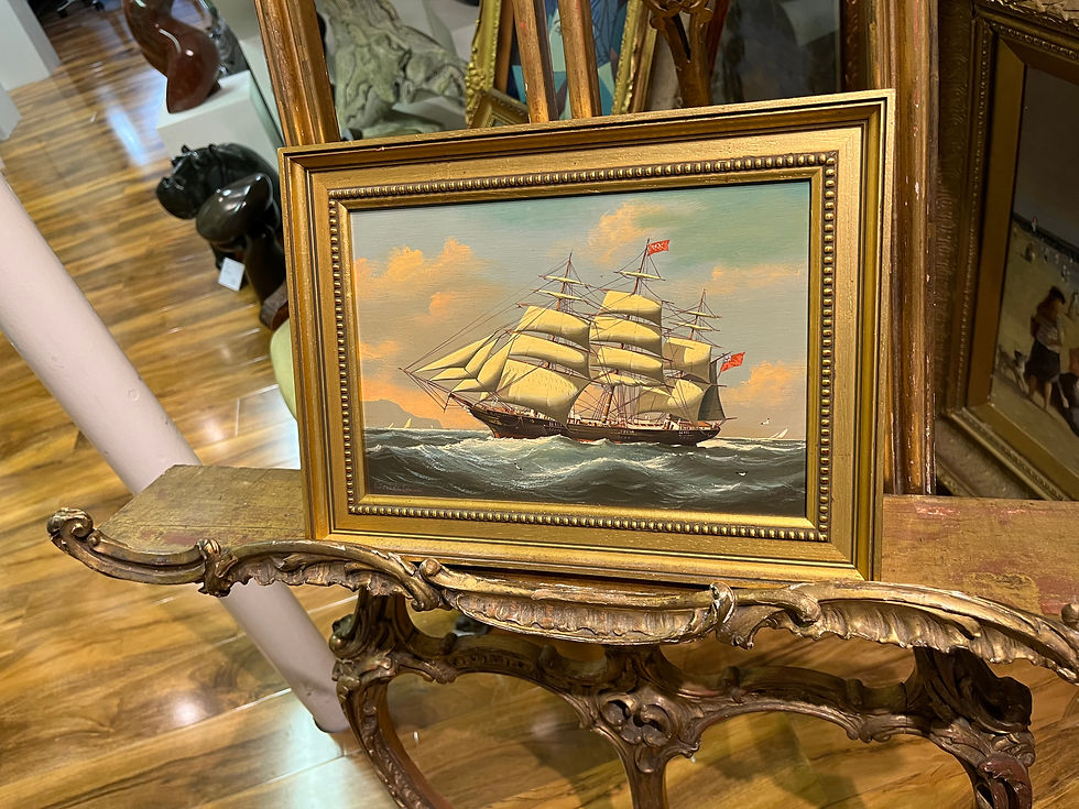 Thumbnail: OIL PAINTING Small  SALVATORE COLACICCO (NAVY ADMIRALTY 20th CENTURY PIECE