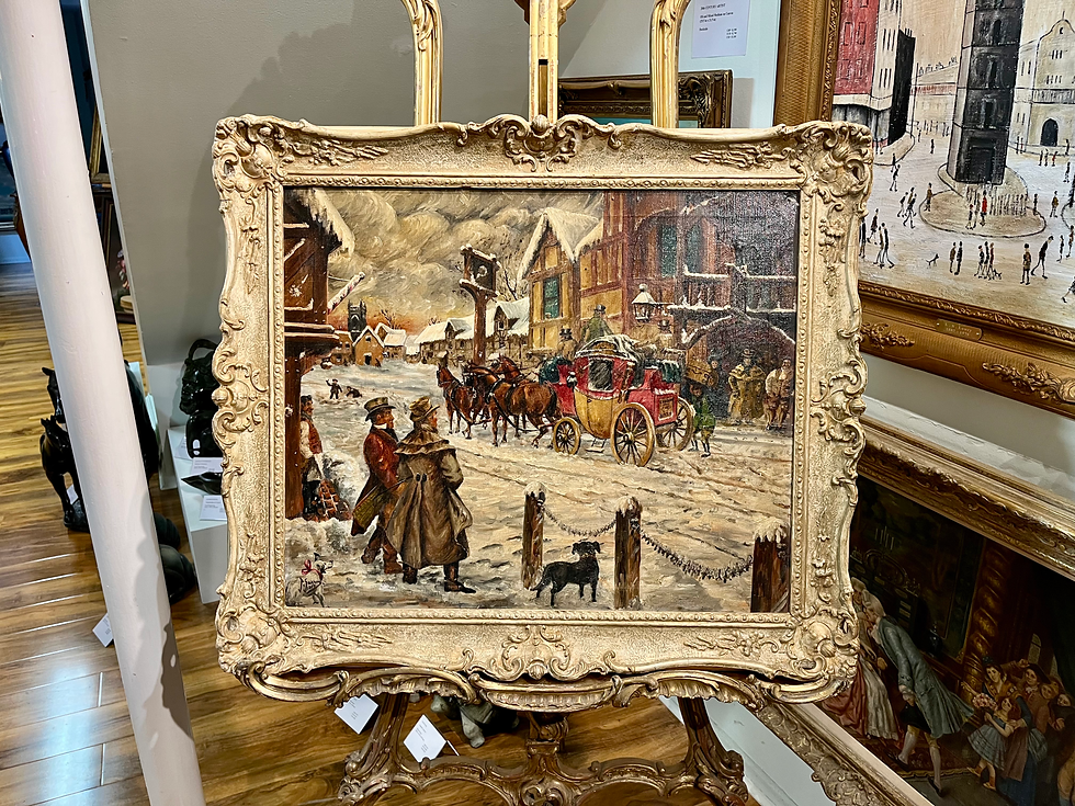 Thumbnail: FINE ANTIQUE OIL PAINTING 1917 WW1 BY?  OLD MASTER 19th CENTURY
