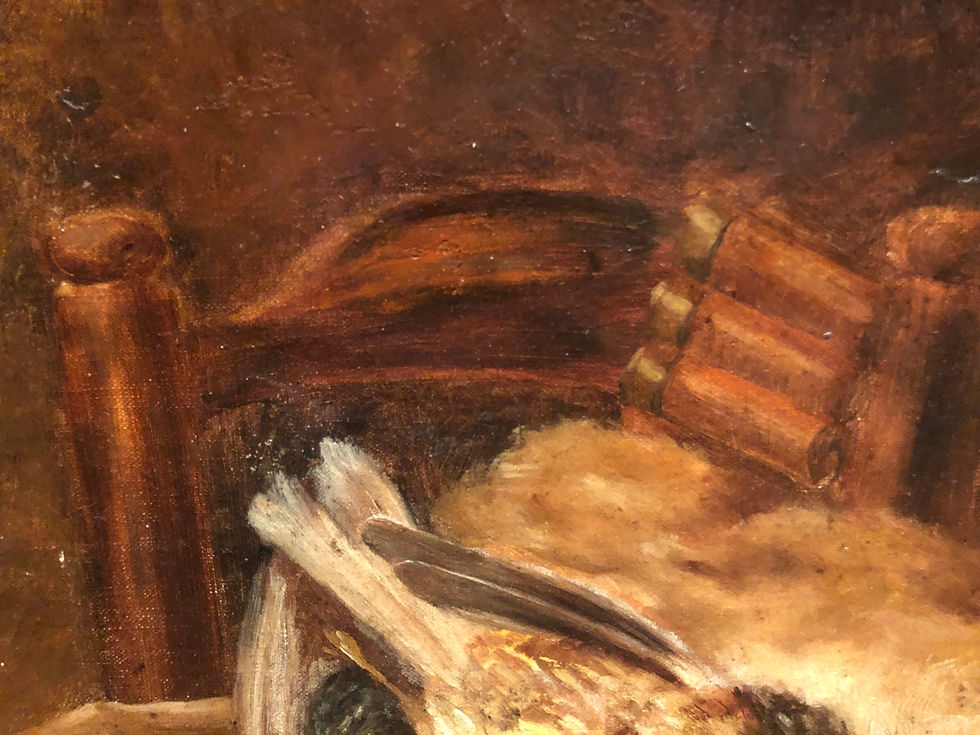 Thumbnail: OIL PAINTING on Canvas SIGNED FINE PAINTER 19th Century " OLD BRITISH SC