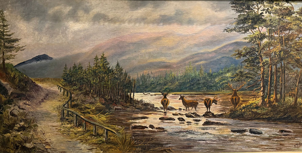 Thumbnail: HUGE OLD PAINTING FINE Antique 19th Century British OLD MASTER