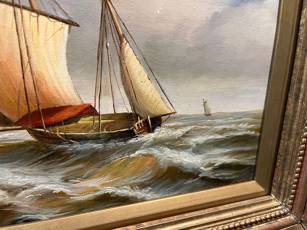 Thumbnail: OIL PAINTING MARITIME SHIP MASTERPIECE 20th CENTURY GGF