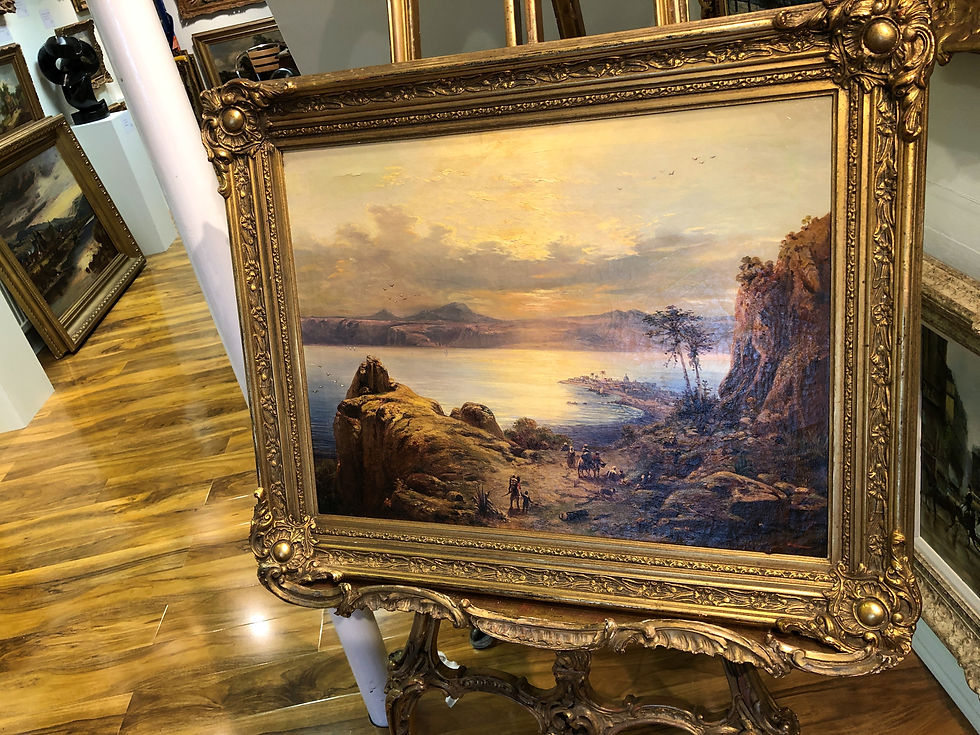 Thumbnail: OIL PAINTING Antique 19th Century Fine Quality Piece GGF