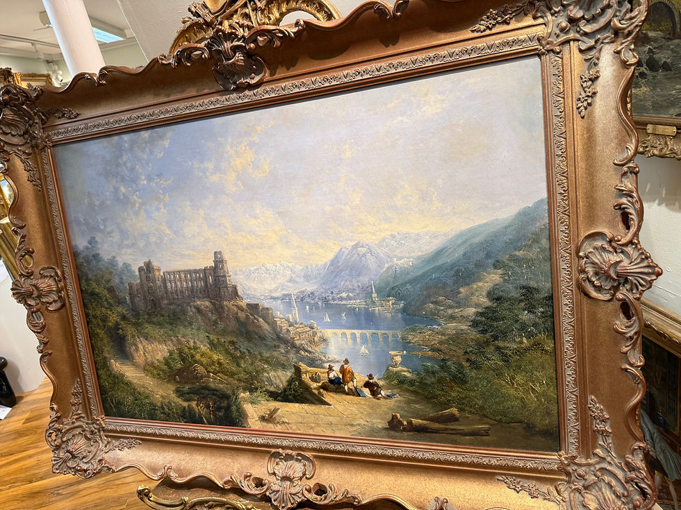 Thumbnail: OLD MASTER CIRCLE of JOSEPH MALLORD WILLIAM TURNER OIL PAINTING 19th CENTURY