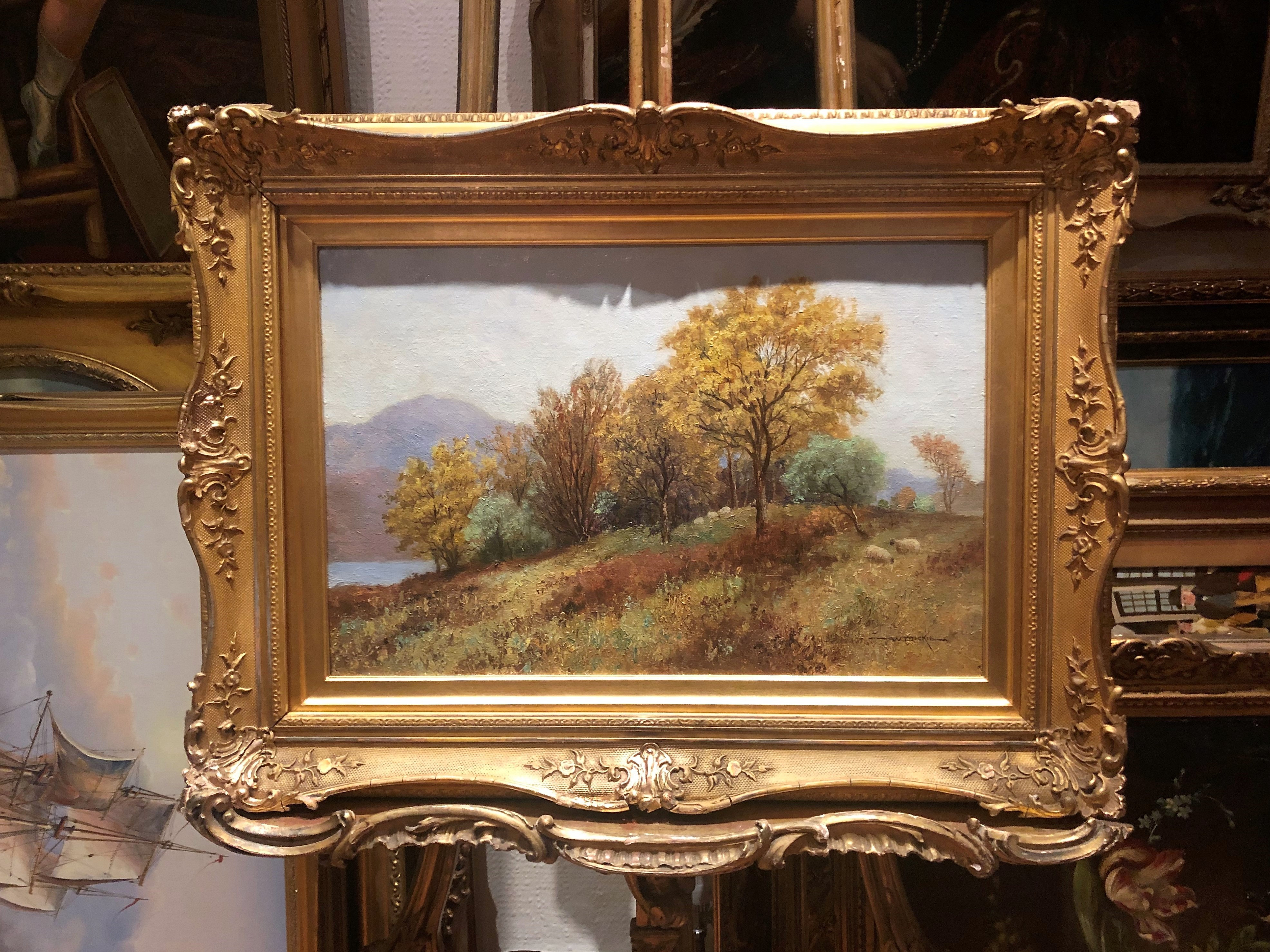 LARGE FINE Signed ? Antique 19th Century British OLD MASTER OIL