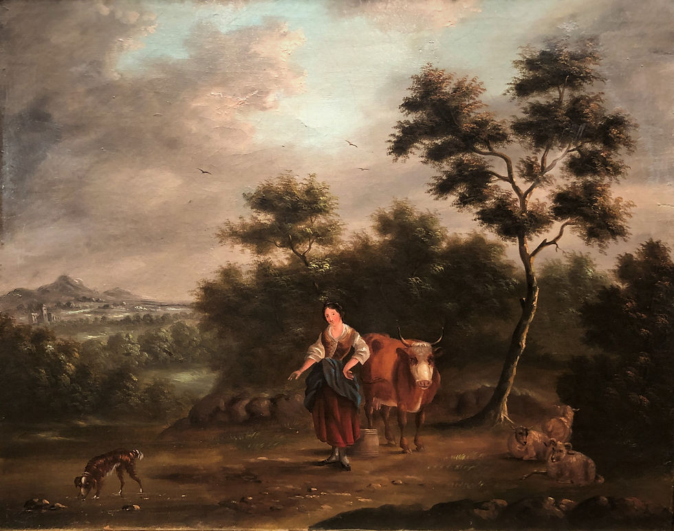 Thumbnail: OIL PAINTING 18th Century SPANISH SCHOOL FINE MASTER PAINTER in GOLD GILT FRAME