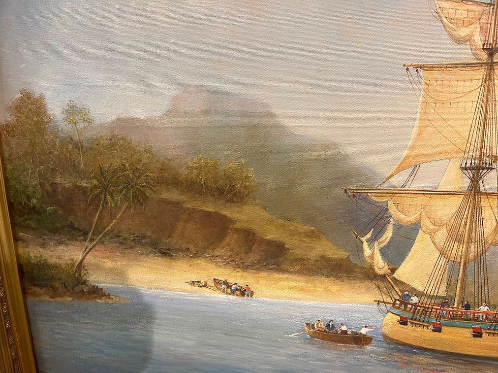 Thumbnail: OIL PAINTING LARGE  (NAVY ADMIRALTY 20th CENTURY PIECE