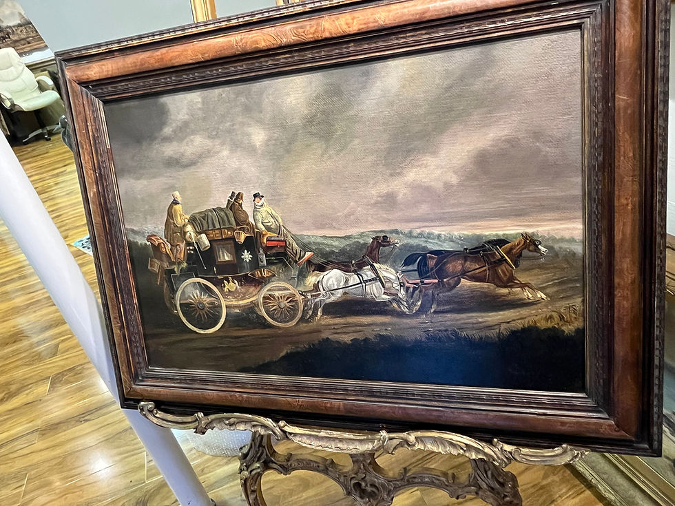 Thumbnail: LARGE OIL PAINTING Antique 19th Century Fine Quality Piece