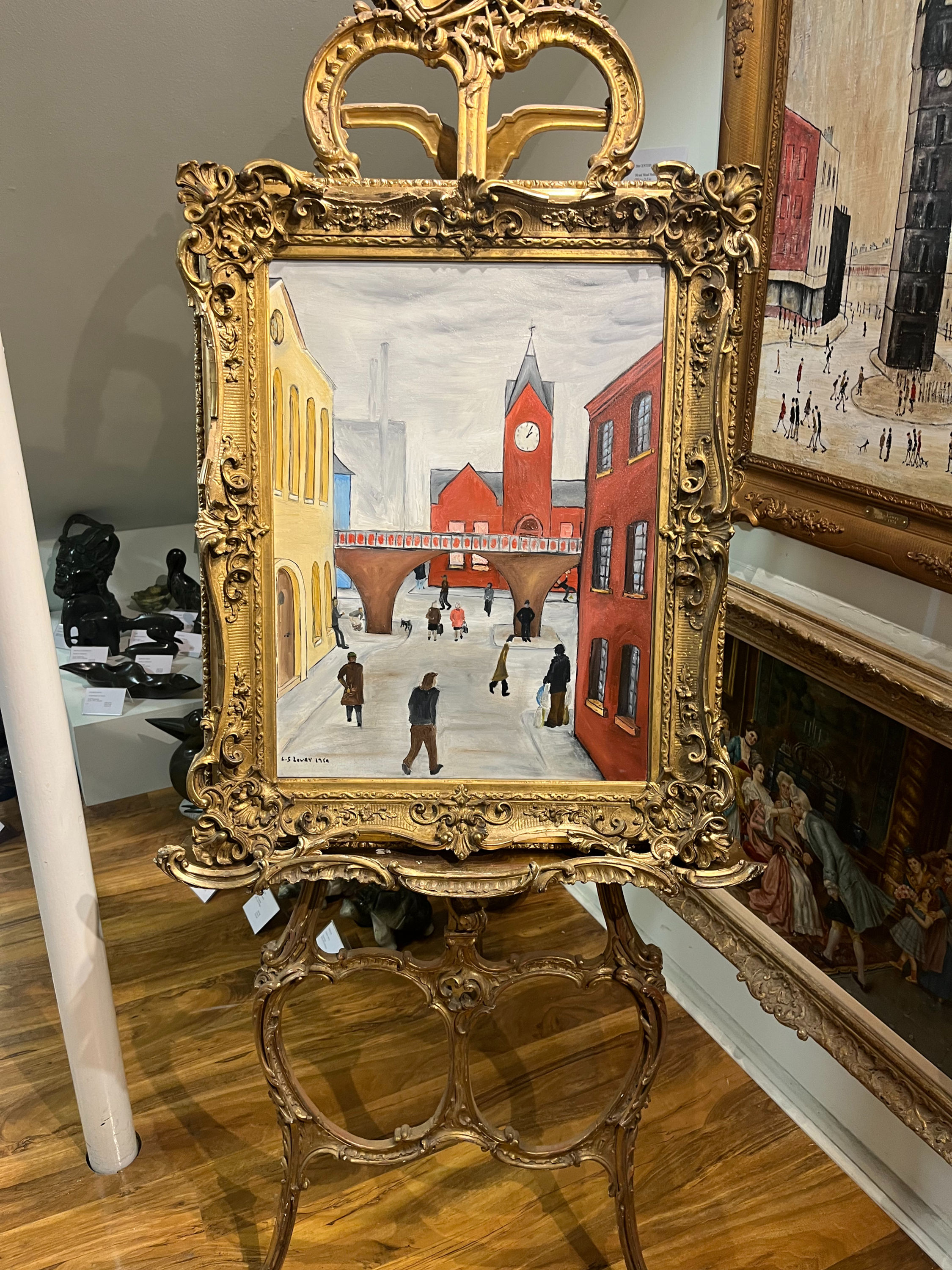 OLD MASTER Signed " L S Lowry " The Red Tower  " Oil Painting 20th Century GGF