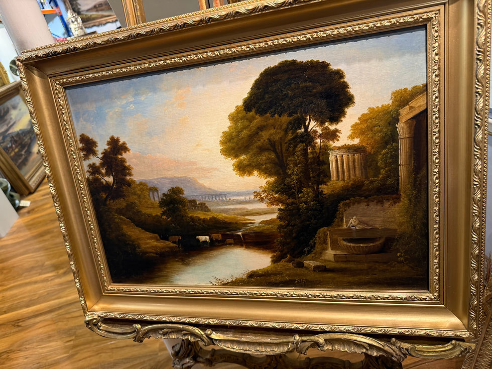 Thumbnail: FINE RARE ORIGINAL ANTIQUE 18th CENTURY BRITISH OLD MASTER OIL PAINTING