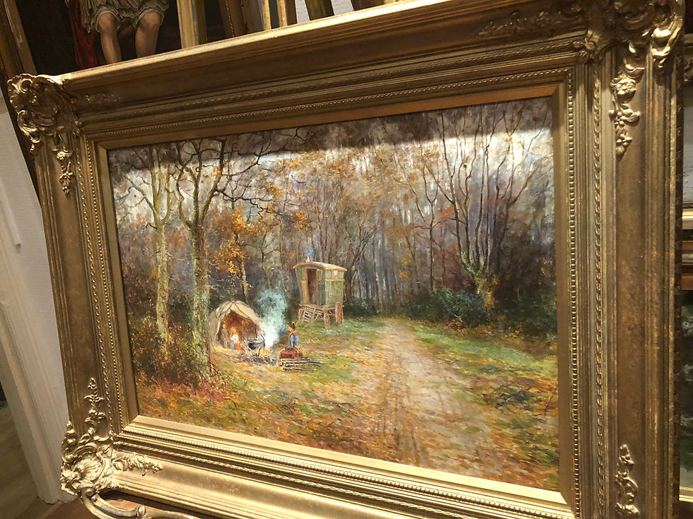 Thumbnail: OIL PAINTING IRISH SCHOOL "GYPSY" FINE LARGE OLD MASTER 19th CENTURY GOLD FRAME