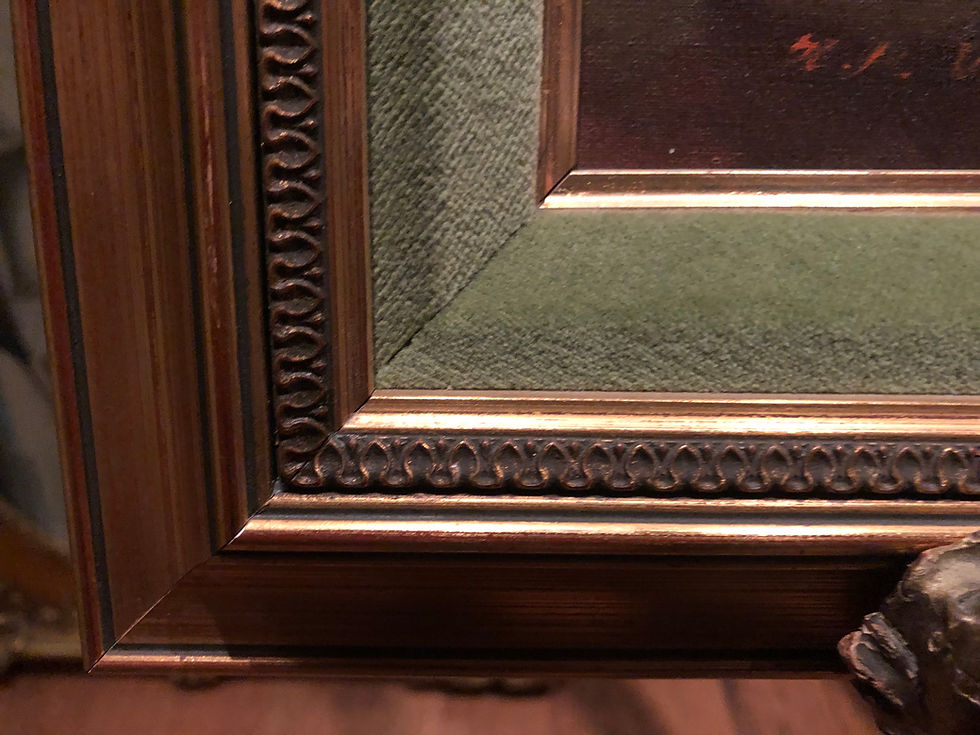 Thumbnail: OIL PAINTING IN FINE GOLD GILT FRAME "Old master style" Beautiful Village Scene