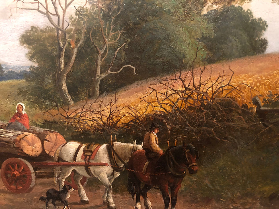 Thumbnail: OLD MASTER HUGE English / Americana history 19th Century OIL PAINTING GOLD FRAME