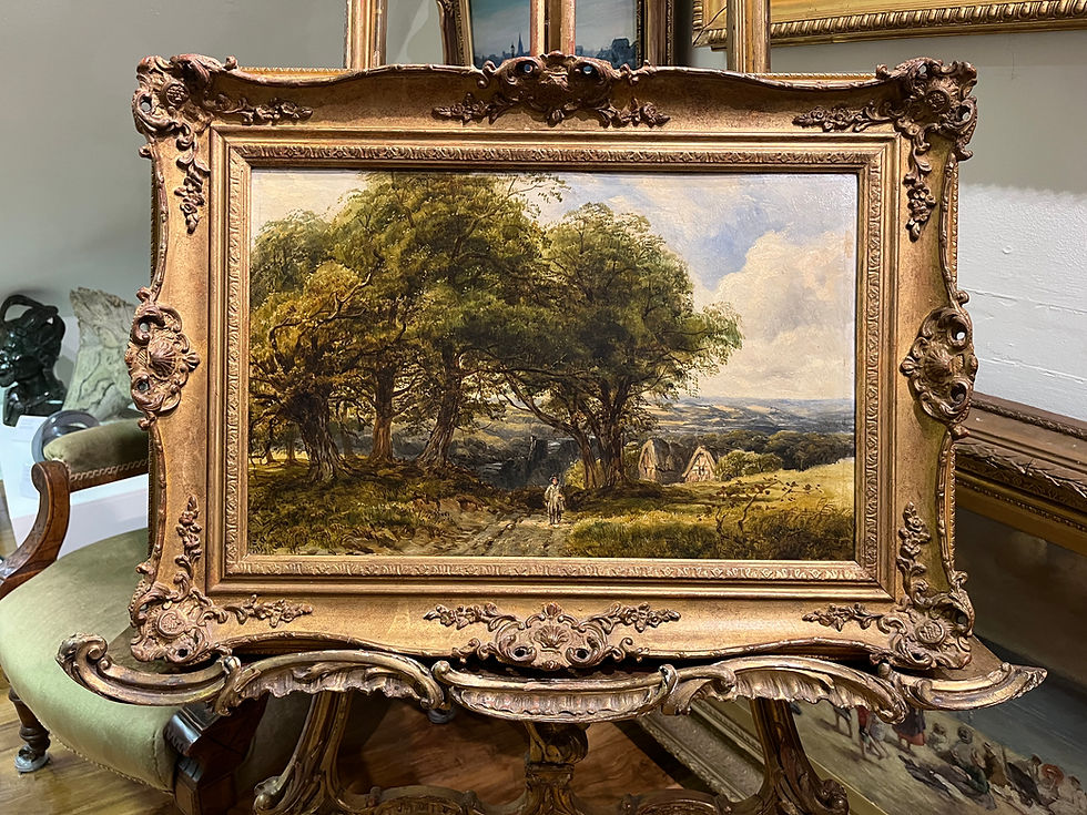 Thumbnail: OLD FINE Original Antique 19th Century British OLD MASTER OIL PAINTING