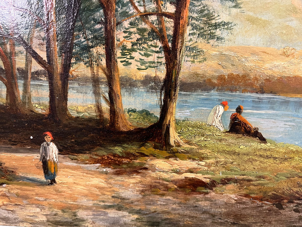 Thumbnail: OIL PAINTING Attr to Frederick Goodall RA Antique 19th Century Fine Quality