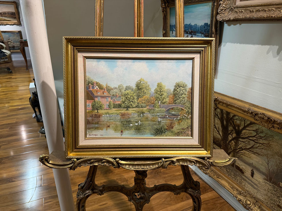 Thumbnail: OIL PAINTING on Canvas of Romsey MID 20th CENTURY IMPRESSIONISM