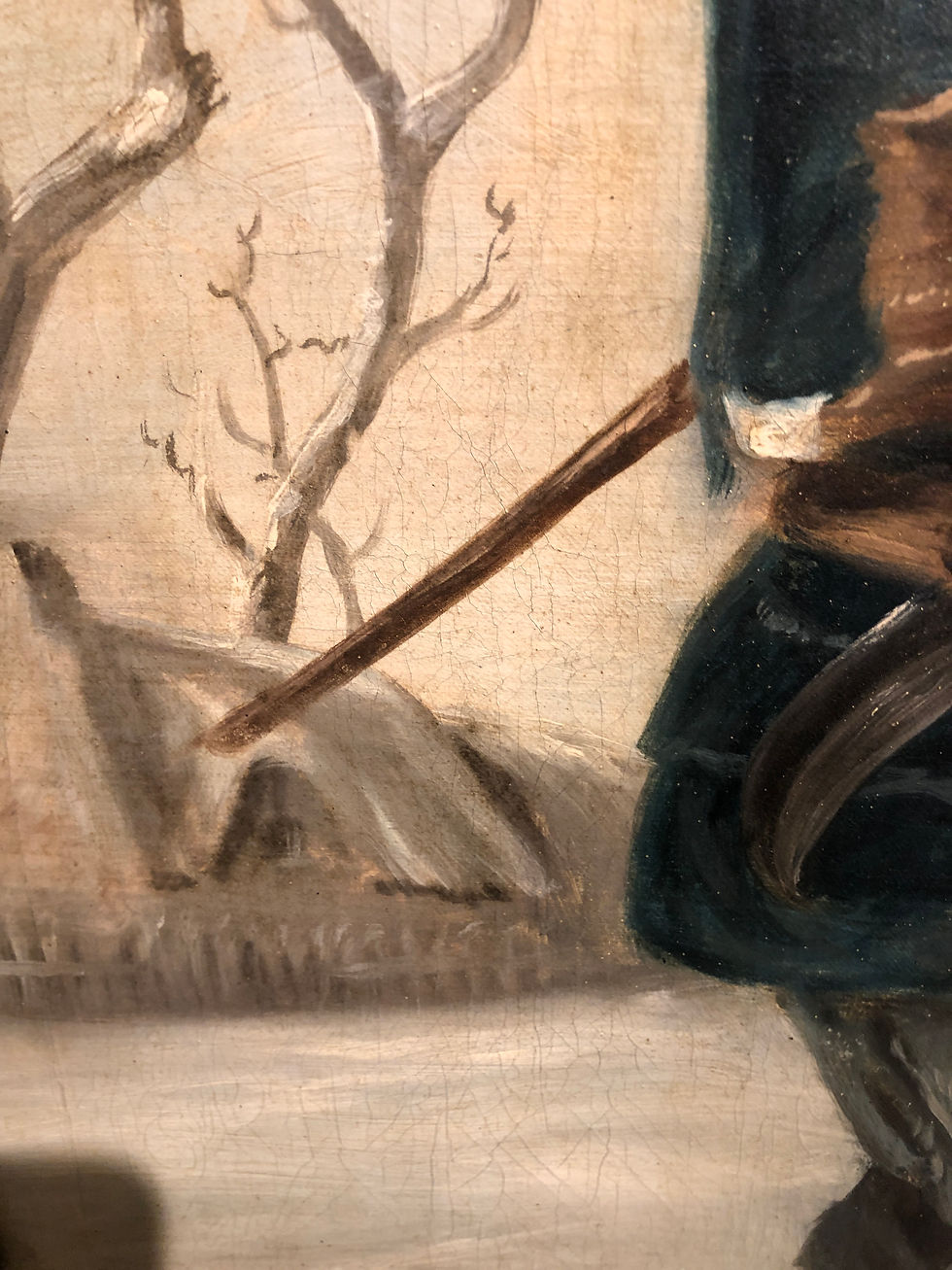 Thumbnail: Very Rare OIL PAINTING Antique 18th Century Circa 1760 IRISH School