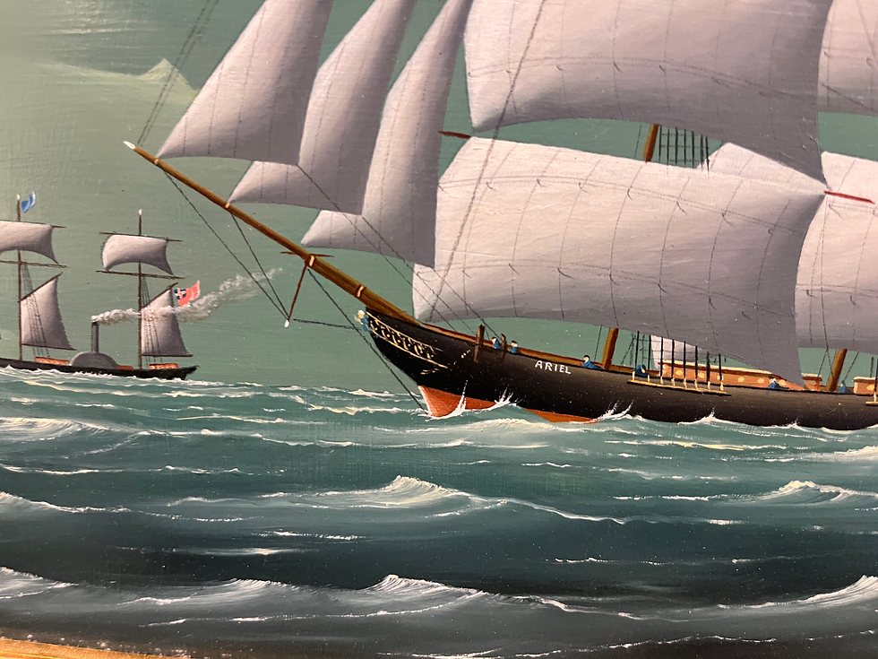 Thumbnail: OIL PAINTING British Clipper Early 20th CENTURY PIECE