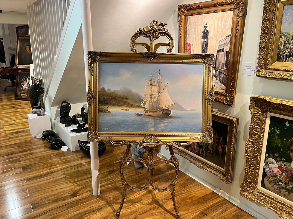 Thumbnail: OIL PAINTING LARGE  (NAVY ADMIRALTY 20th CENTURY PIECE