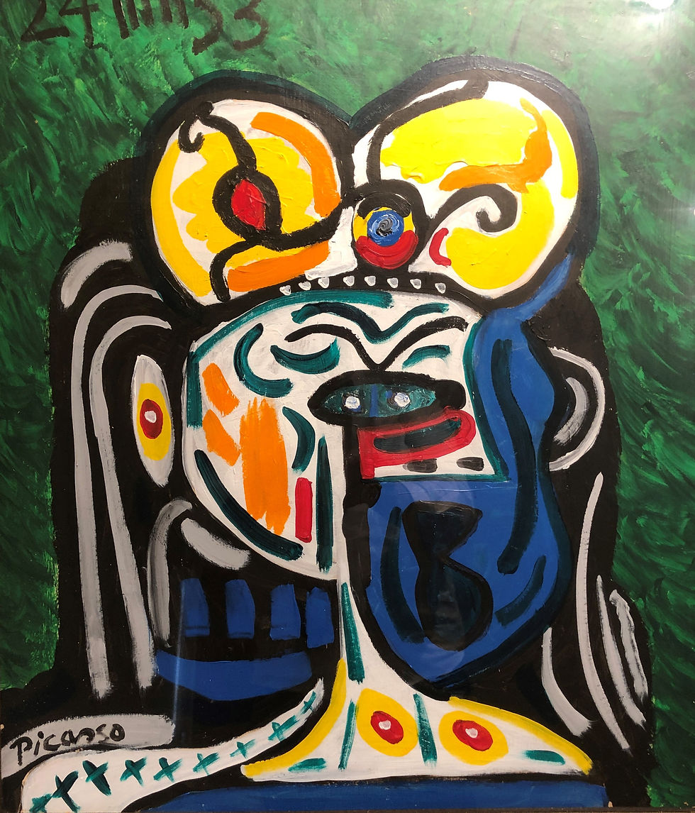 Thumbnail: OLD MASTER PICASSO LARGE PANEL OIL PAINTING 20th CENTURY FRAMED